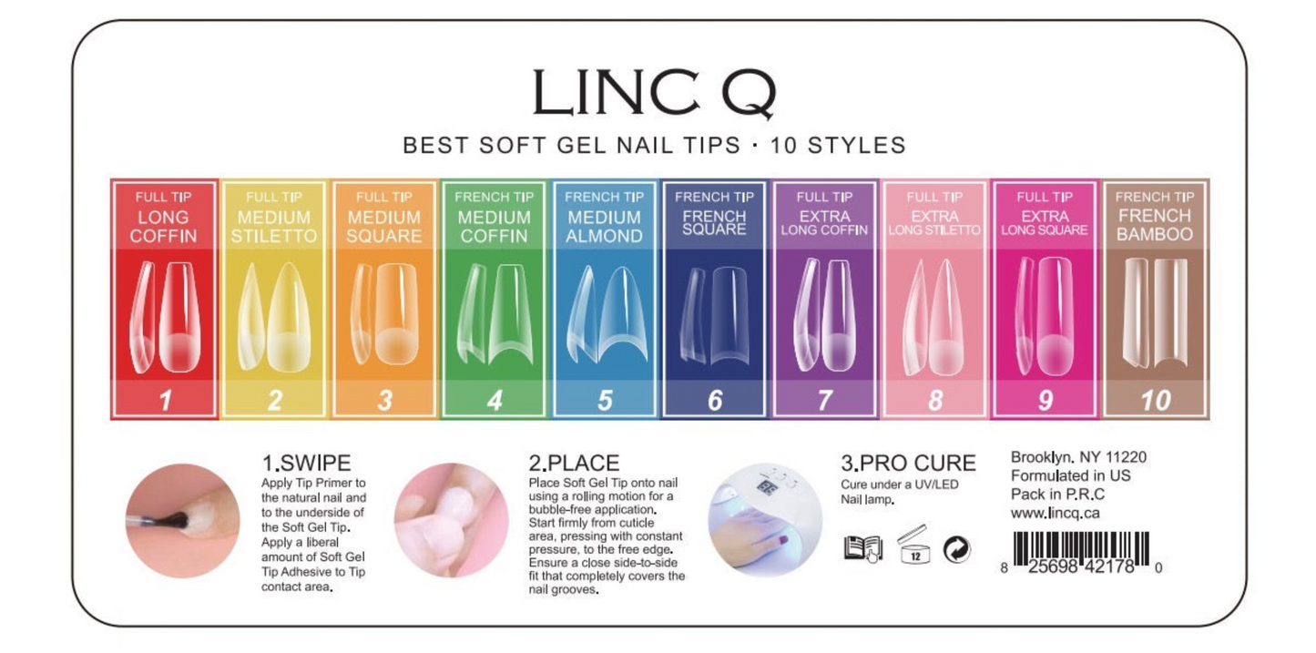 #1 Soft Gel Nail Tips Long Coffin 550PCS