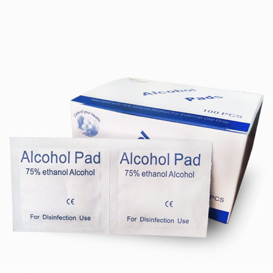 75% Alcohol Prep Pads, 2-Ply Cotton Gauze - Individually Wrapped (100 Count)