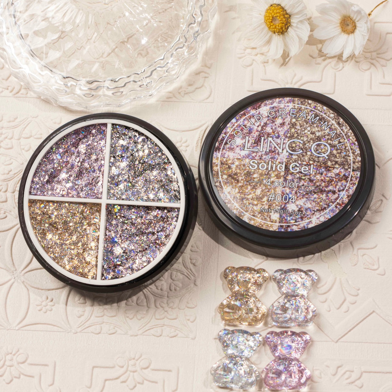 Solid Gel Color 4 in 1,Pigment Gel Paint Nails