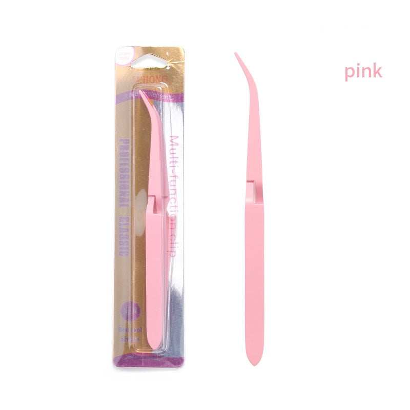 Acrylic UV Gel Tips Sculpture Tweezers Clip Pick-up Nail Art Multi-Functions Nail Pincher Tweezers Tool