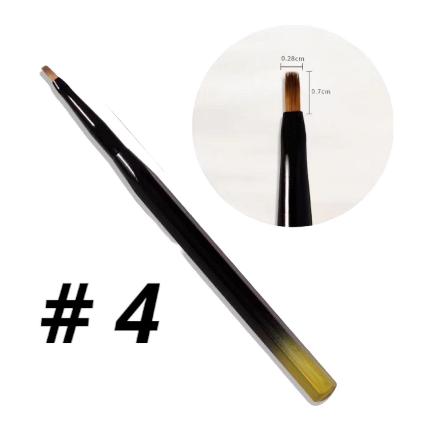 Gel Nail Brush Black Handle 12 Types