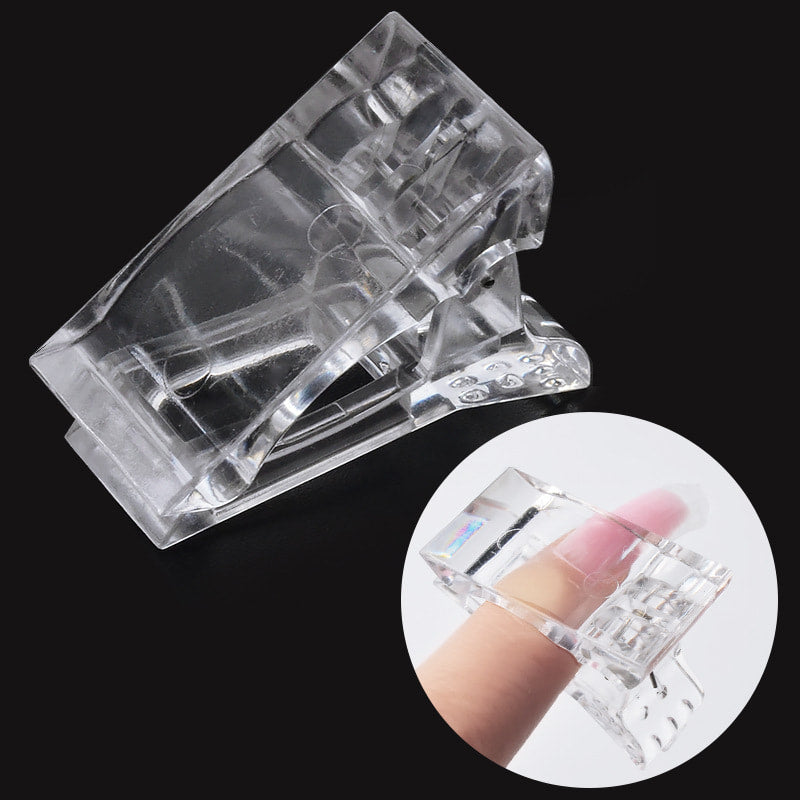 【Free】Pro Nail Tips Clip Finger Poly Quick Building Gel Extension Nail Art Manicure Tool