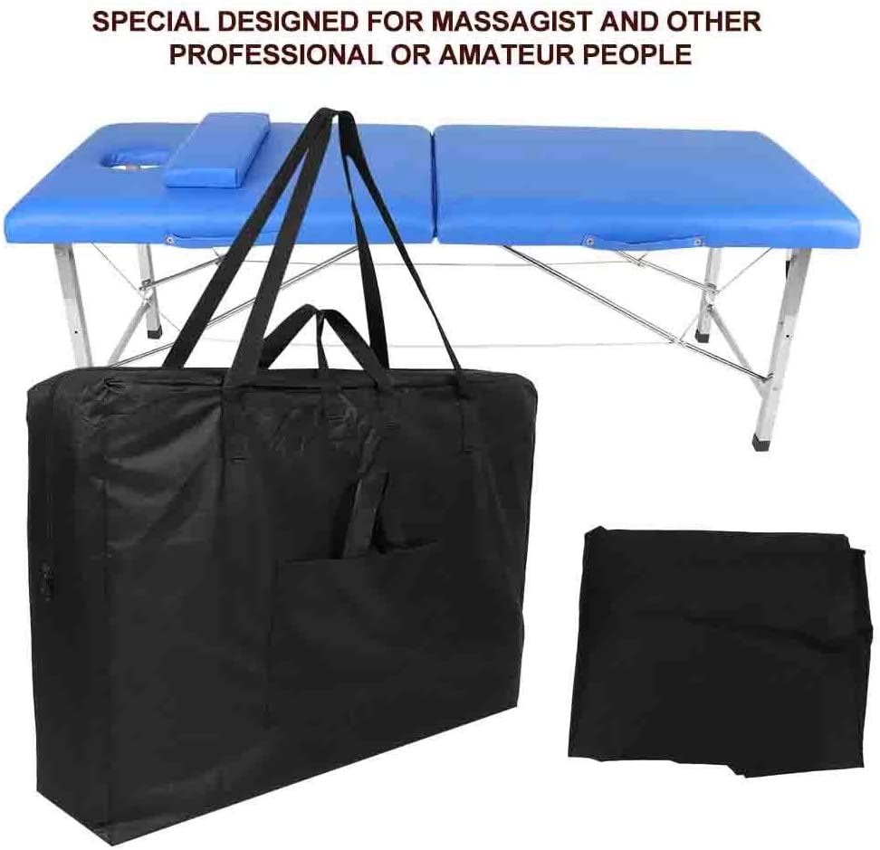 Black Universal Portable Massage Bed Carrying Bag Canvas Shoulder Bag for Spa Tables Accessories
