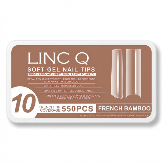 #10 Soft Gel Nail Tips French Bamboo 550PCS