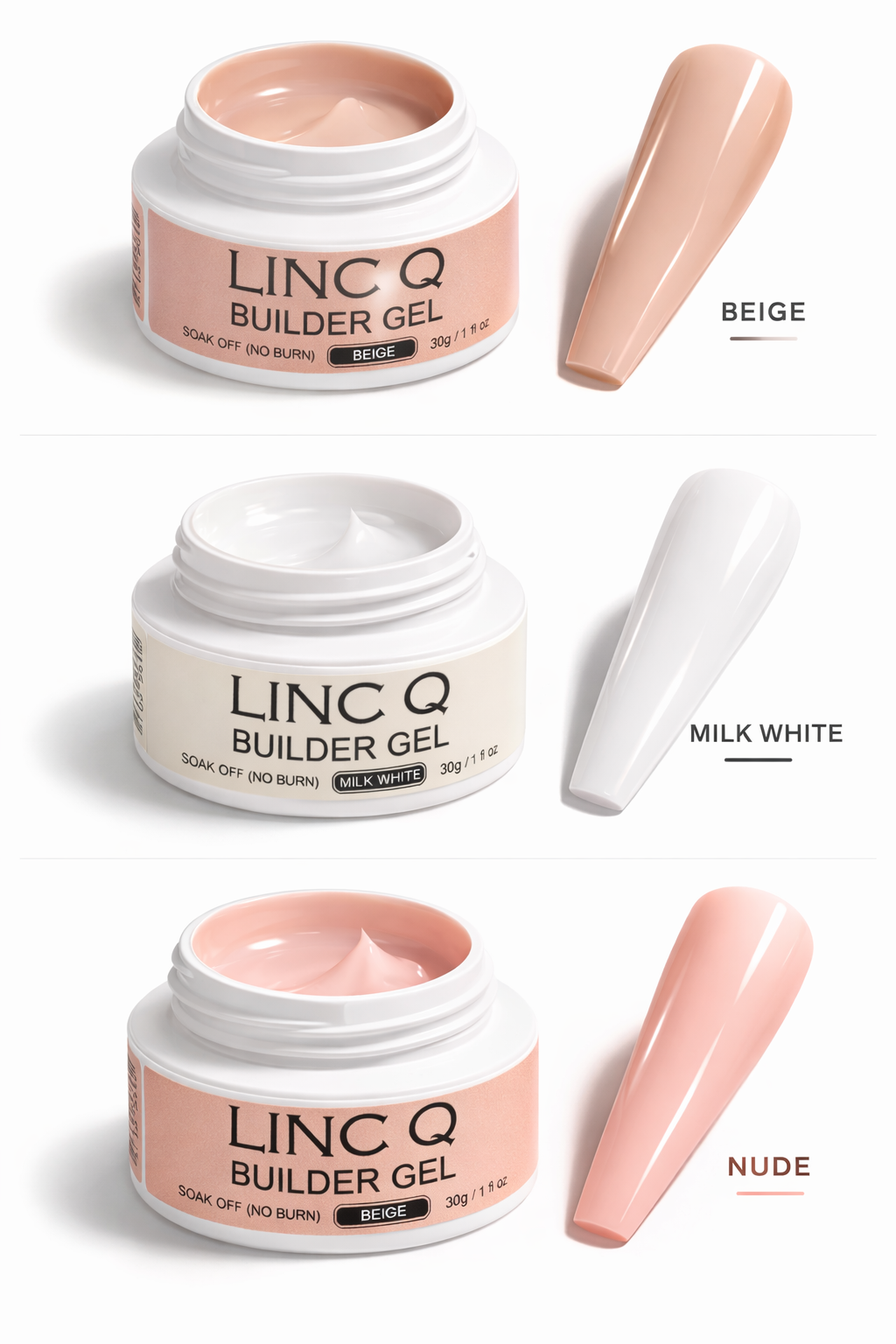 LINC Q - Colored Soak-off Builder Gel