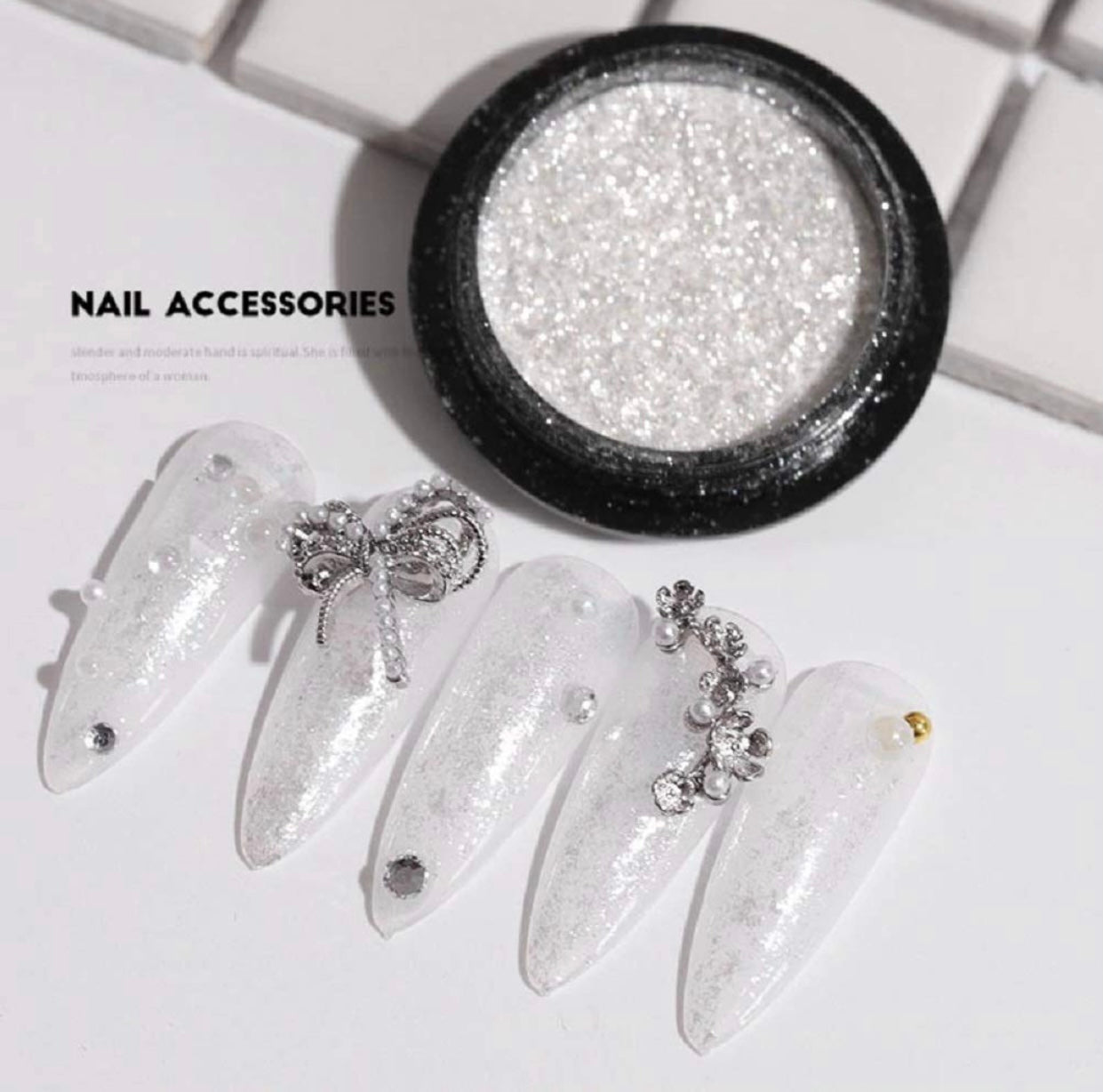 Nail Gloss Powder Brightest Glitter Nail Dust Ultrathin Nail Art Pigments