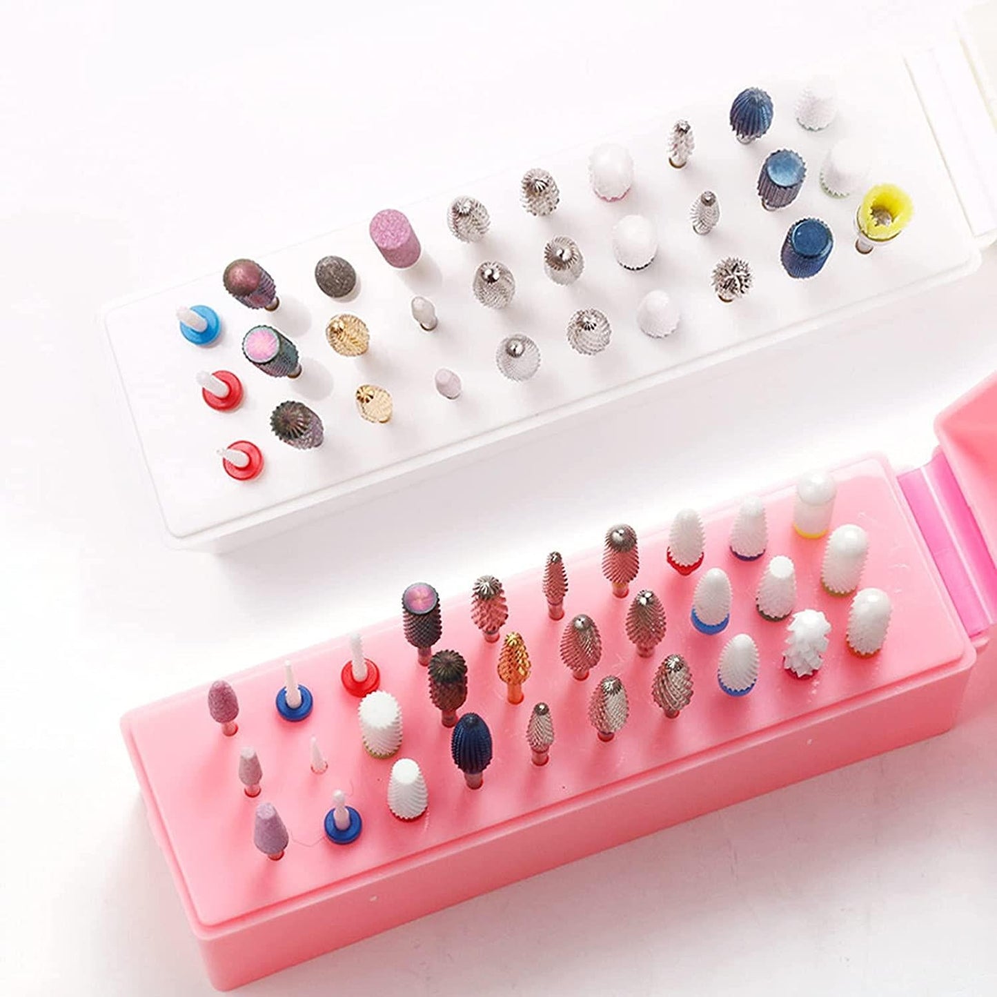 Nail Drill Bits Holder, 30 Holes Dustproof Efile Bit Organizer Case Container