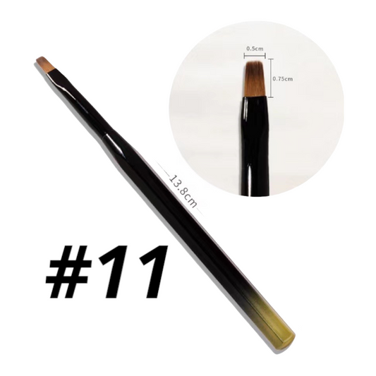 Gel Nail Brush Black Handle 12 Types