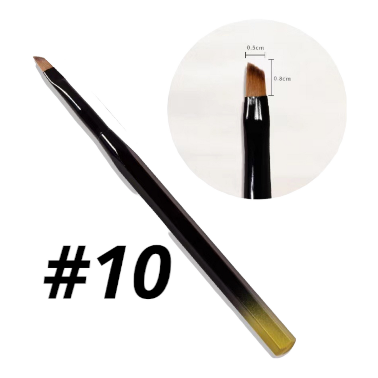 Gel Nail Brush Black Handle 12 Types