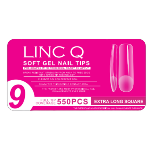 #9 Soft Gel Nail Tips Extra Long Square 550PCS